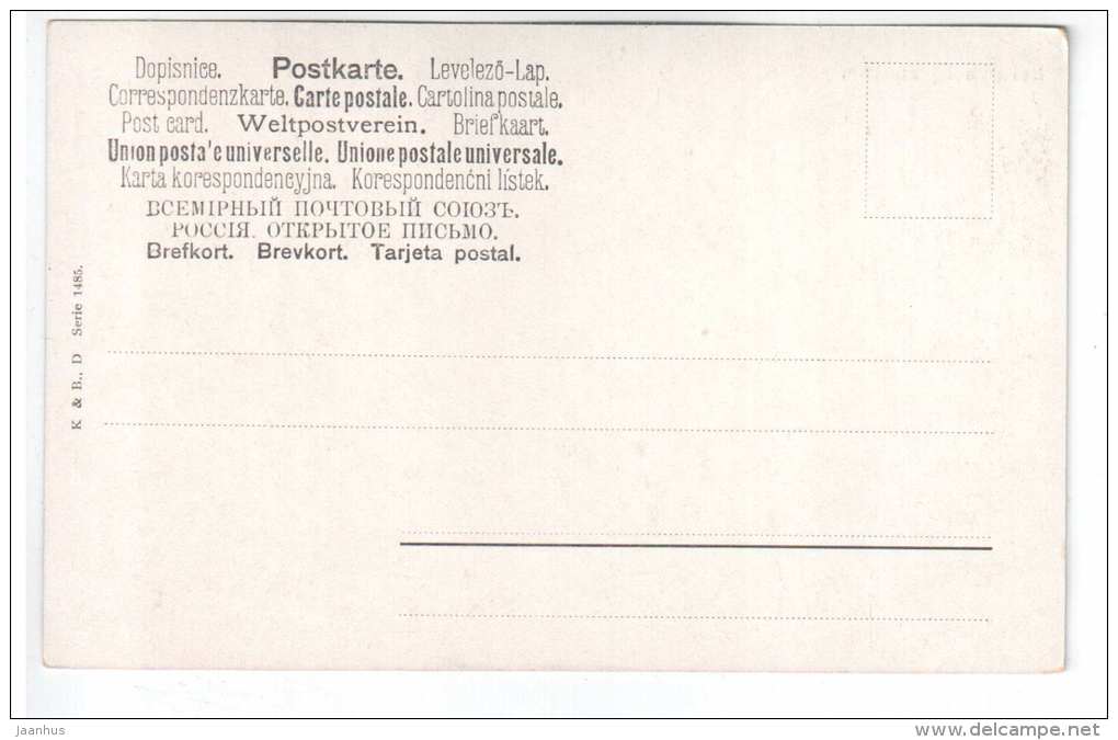 illustration by A. Kircher - Bei den Pyramiden - pyramids - camel - K. & B. D. 1485 - Egypt - old postcard - unused - JH Postcards