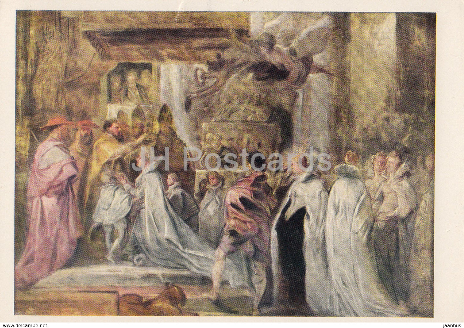 painting by Peter Paul Rubens - Coronation of Marie de Medici - Flemish art - 1964 - Russia USSR - unused - JH Postcards