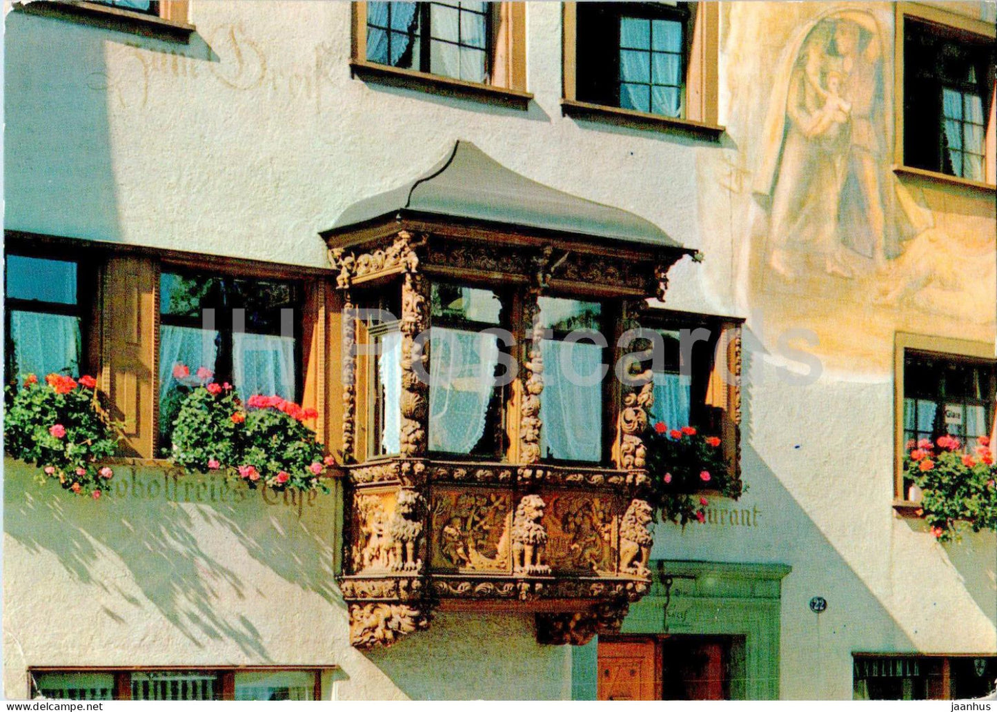 St Gallen - Erker am Cafe Greif - 30690 - Switzerland - used - JH Postcards