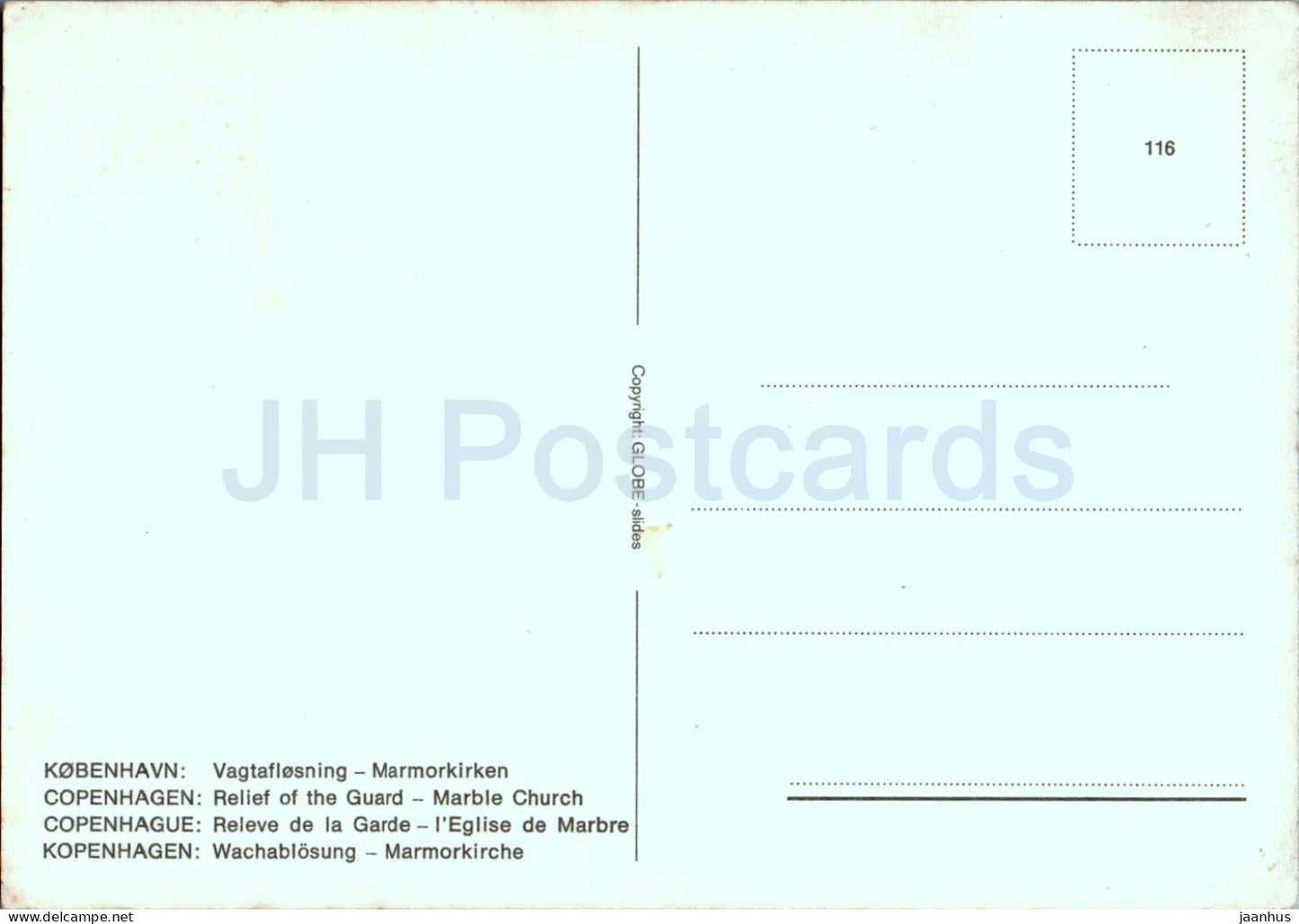 Copenhague - Kobenhavn - Vagtaflosning - Marmorkirken - Soulagement de la garde - Église de marbre - 116 - Danemark - inutilisé 