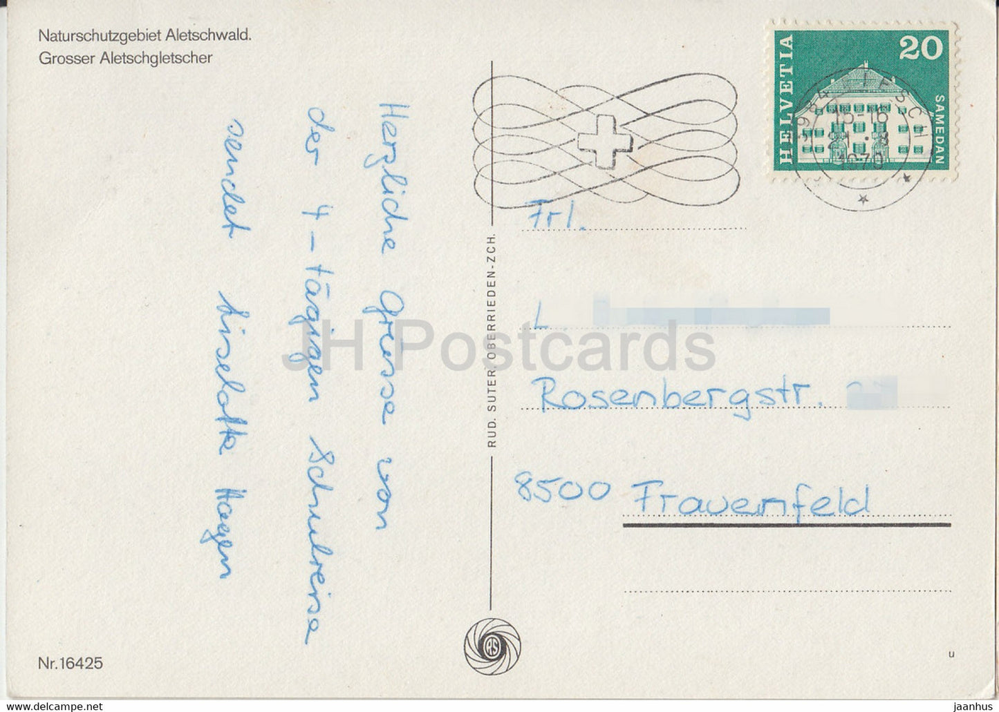 Naturschutzgebiet Aletschwald - Grosser Aletschgletscher - 16425 - 1970 - Suisse - d'occasion