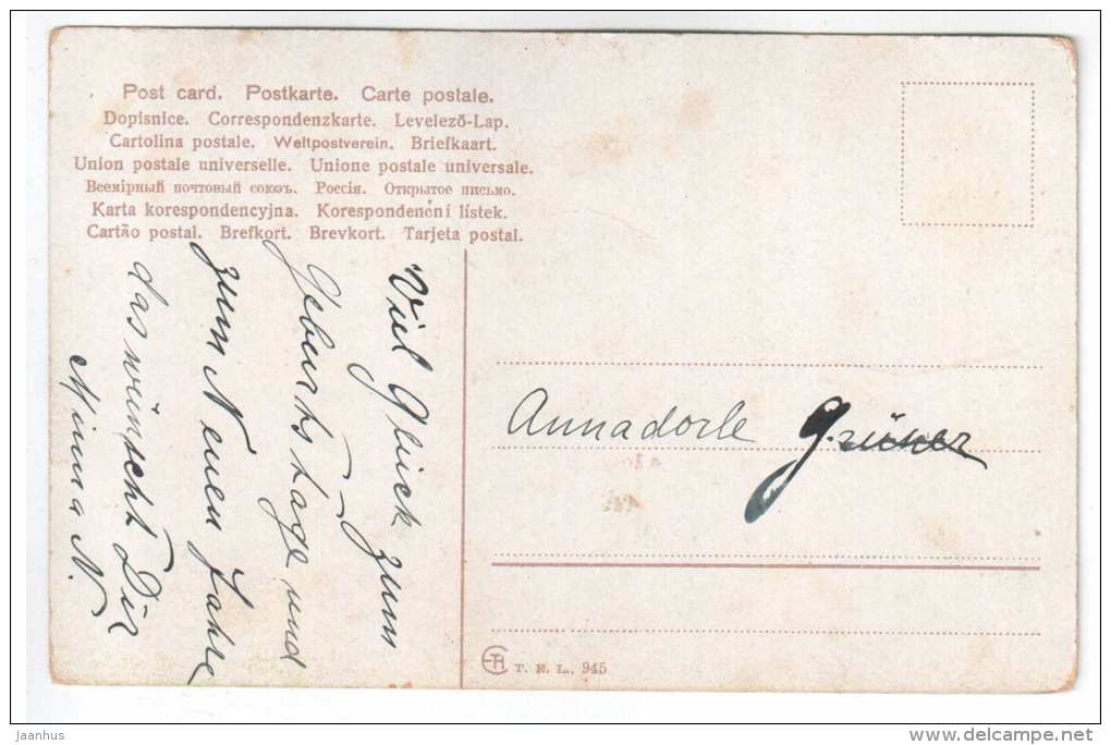 Temple ruins - camel - T. E. L. 945 - Egypt - old postcard - used - JH Postcards