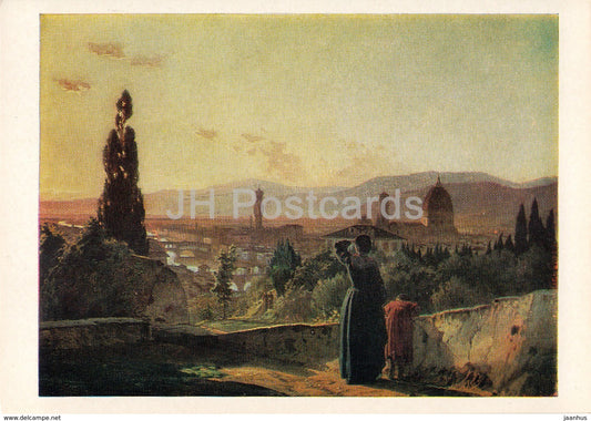 painting by Nikolai Ge - Florence - Firenze - Russian art - 1980 - Russia USSR - unused
