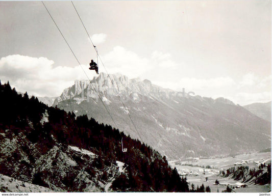 Seggiovia Vigo di Fassa - Ciampedie - skilift - old postcard - Italy - unused - JH Postcards