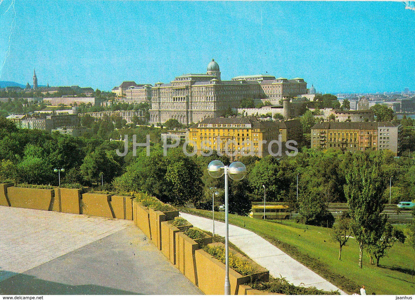 Budapest - view with the castle of Buda - 1985 - Hungary - used - JH Postcards