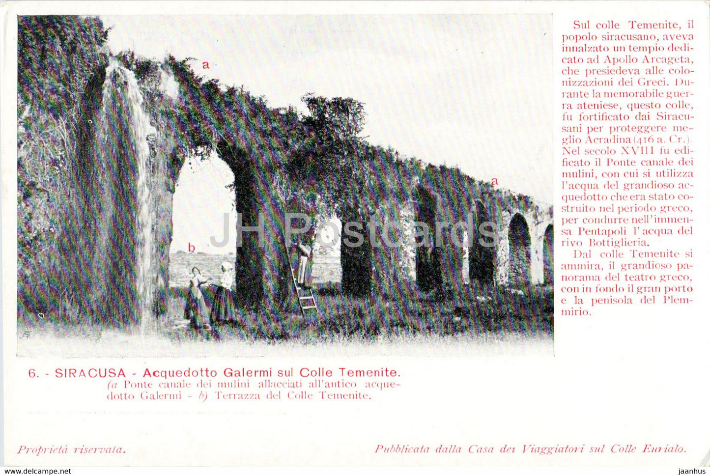 Siracusa - Acquedotto Galermi sur Colle Temenite - Galermi Aqueduct - 6 - ancient world - old postcard - Italy - unused - JH Postcards