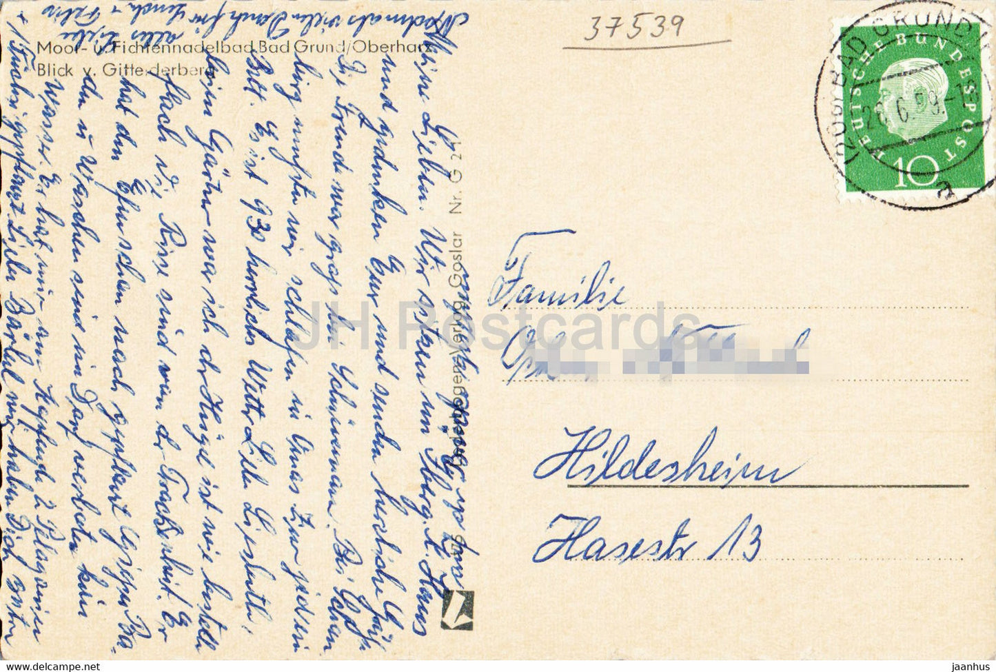 Bad Grund - Oberharz - Blick Vom Gittelderberg - old postcard - 1959 - Germany - used