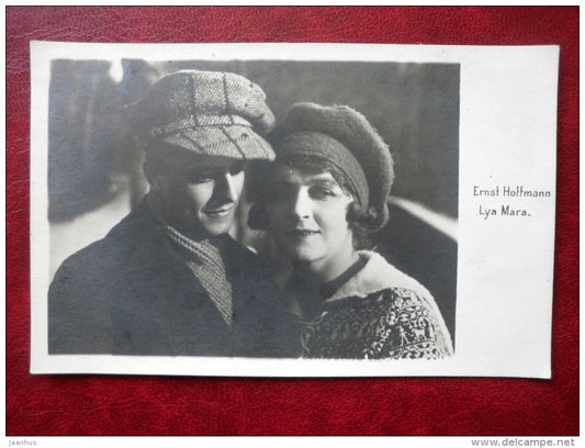 Ernst Hoffmann and Lya Mara - movie actors - cinema - 3084 - old postcard  - Germany - unused - JH Postcards