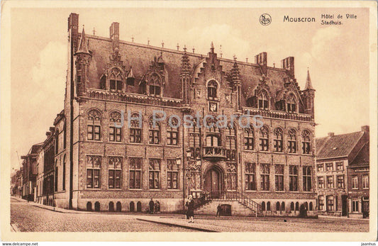 Mouscron - Hotel de Ville - Stadhuis - old postcard - Belgium - unused - JH Postcards