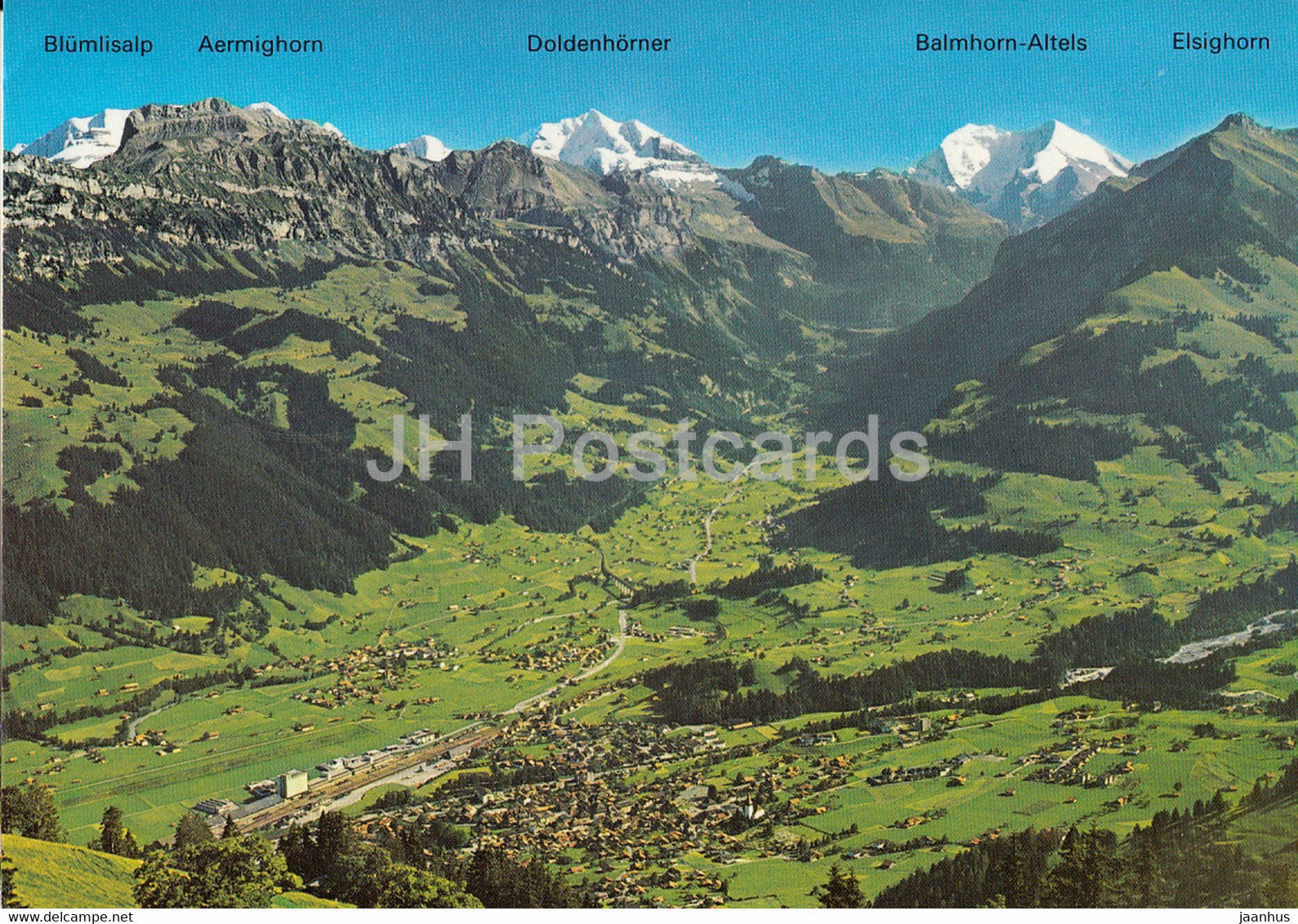 Frutigen im Berner Oberland - Kandertal - Doldenhorner - Balmhorn Altels - Elsighorn - 9 - Switzerland - unused - JH Postcards
