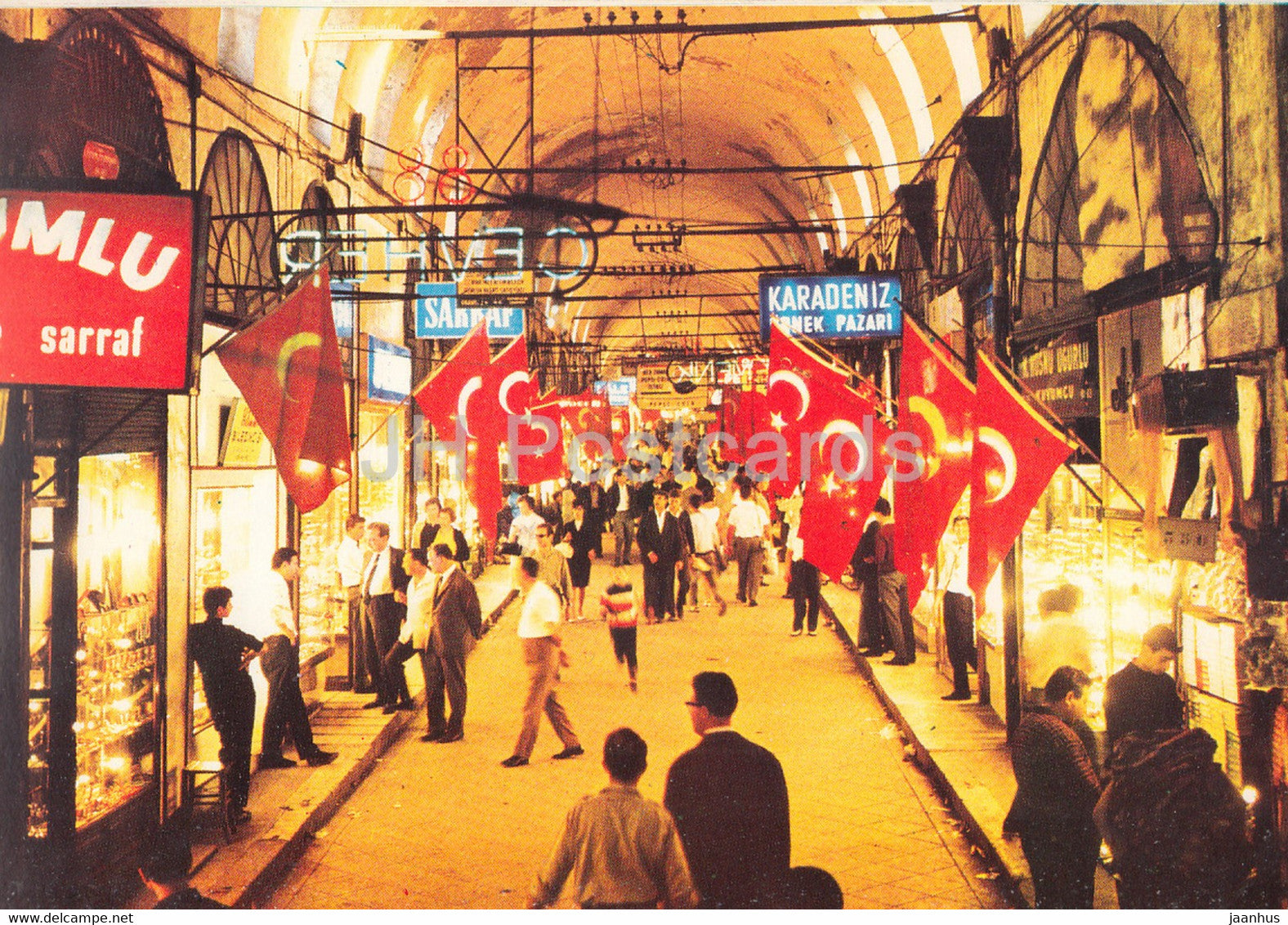 Istanbul - The Covered Bazaar - market - Turkey - unused - JH Postcards