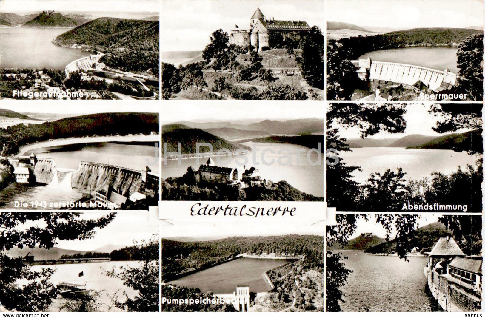 Edertalsperre - Sperrmauer - 1961 - Germany - used - JH Postcards