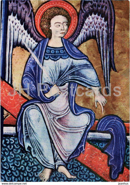 illustration from the book - Auferstehungsengel - Angel of the Resurrection - library - art - Germany - unused - JH Postcards