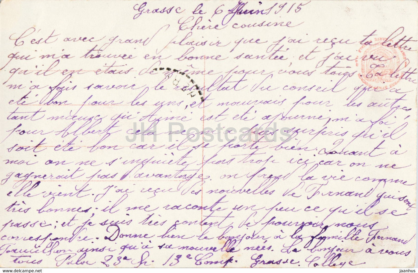 Au Sommet – Soldat – Militär – 327 – FURIA – alte Postkarte – 1915 – Frankreich – gebraucht