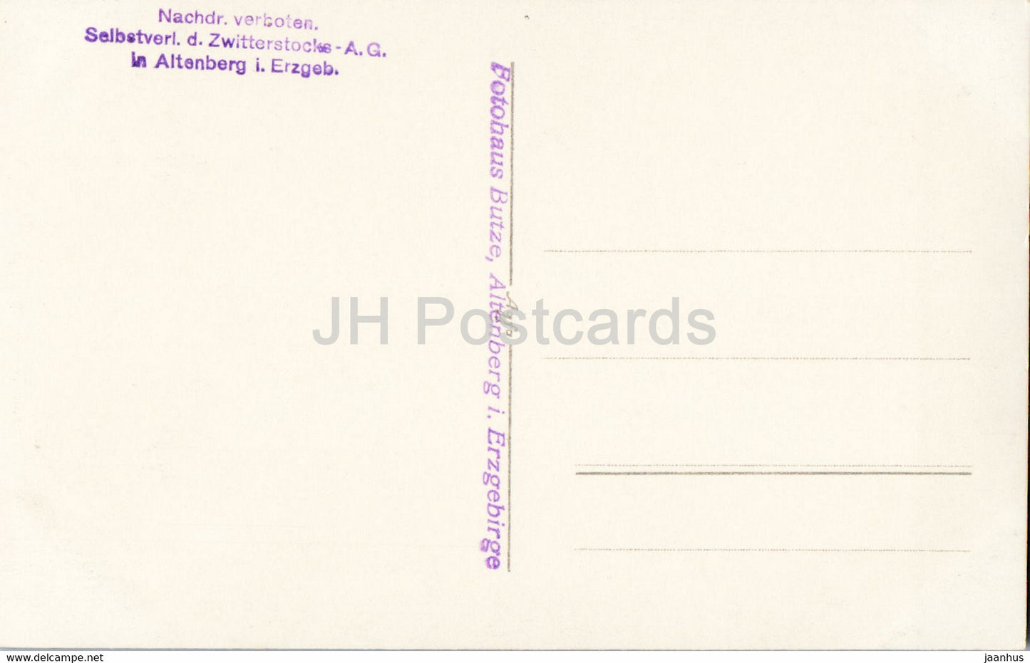 Grosse Weitung auf Zwitterstock - riefen Erbstollen am Kunstschacht - cave - old postcard - Germany - unused