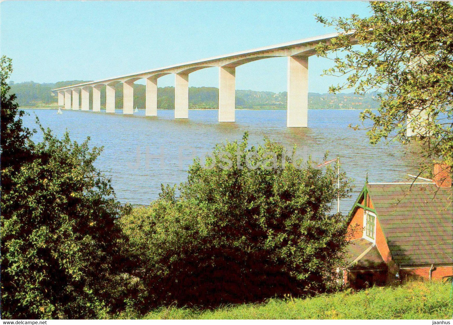 Vejle Inlet - The Bridge - Denmark - used - JH Postcards