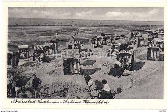 Nordseebad Cuxhaven Duhnen Strandleben - beach - 1953 - Germany - used - JH Postcards
