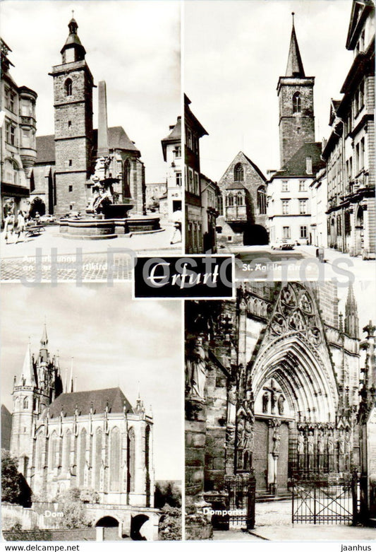 Erfurt - Dom - Domportal - cathedral - 1982 - Germany DDR - used - JH Postcards