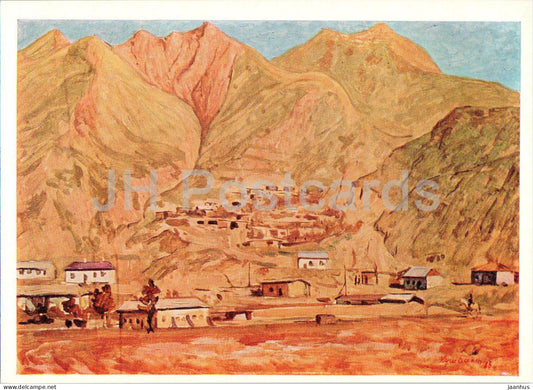 painting by Hushbaht Hushvahtov - Boldzhuan - Tajik art - 1968 - Russia USSR - unused - JH Postcards