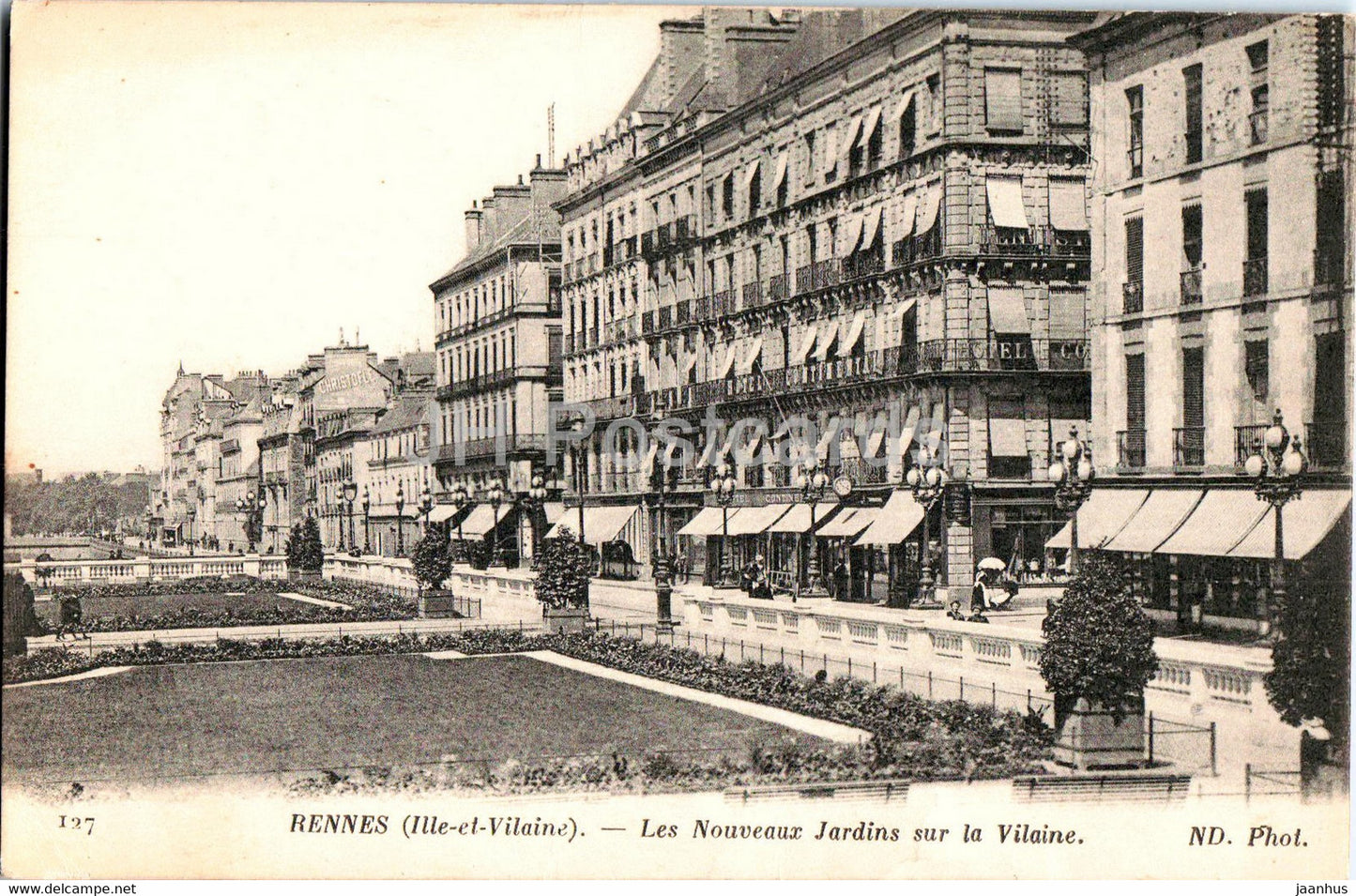 Rennes - Les Nouveaux Jardins sur la Vilaine - 127 - old postcard - France - used - JH Postcards