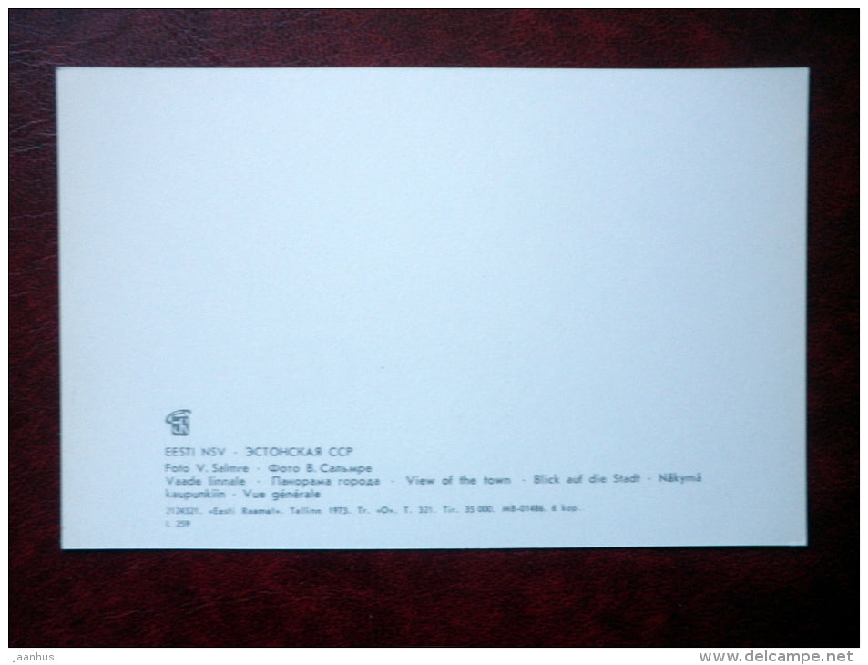 View of the Old Town - Tallinn - 1973 - Estonia USSR - unused - JH Postcards