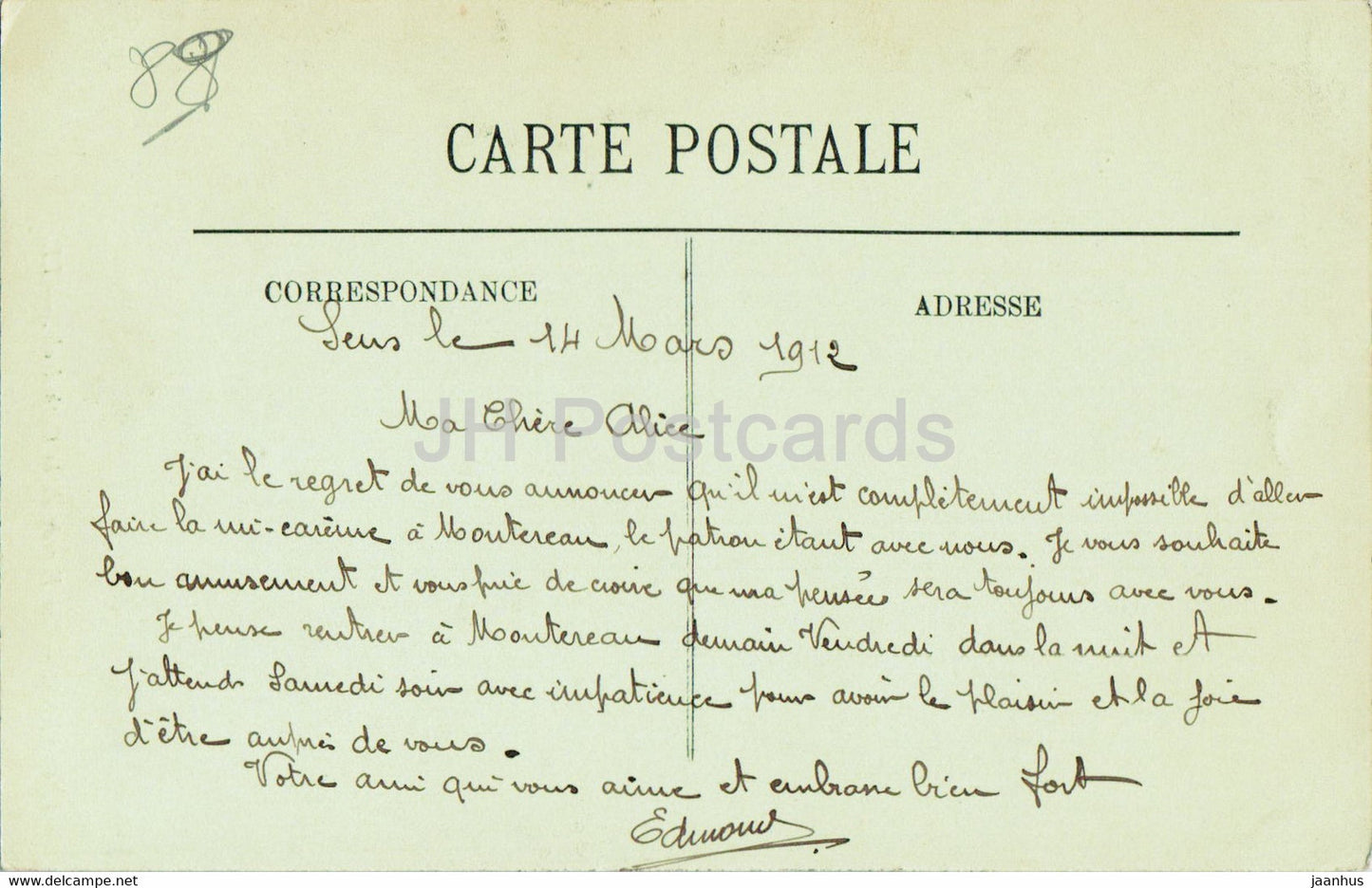 Sens - La Facade de la Cathedrale - 120 - Kathedrale - alte Postkarte - 1912 - Frankreich - gebraucht