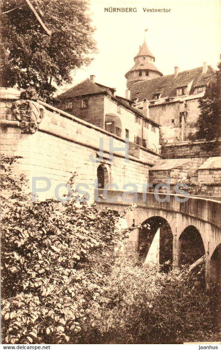 Nurnberg - Nuremberg - Vestnertor - W. H. D. 2249 - old postcard - Germany - unused - JH Postcards