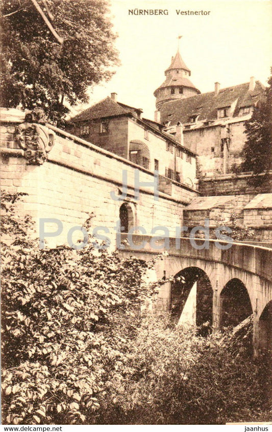 Nurnberg - Nuremberg - Vestnertor - W. H. D. 2249 - old postcard - Germany - unused - JH Postcards