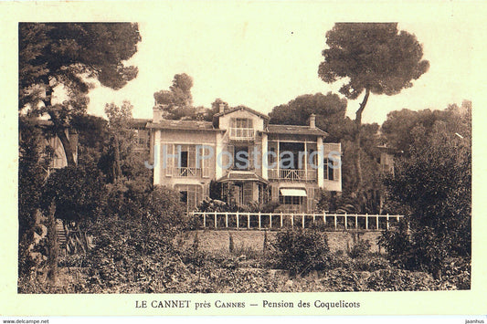 Le Cannet pres Cannes - Pension des Coquelicots - old postcard - France - unused - JH Postcards