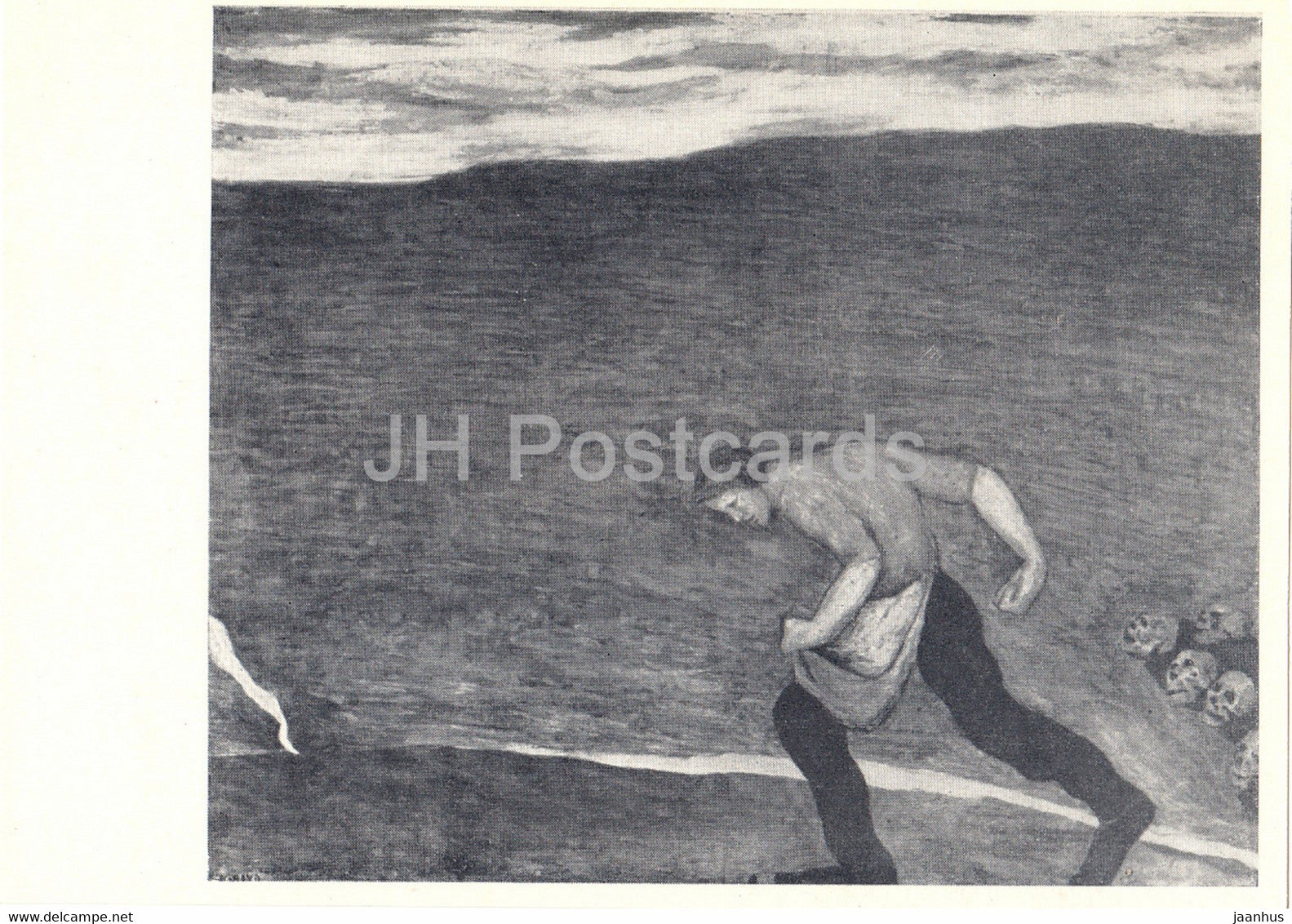 drawing by Kristjan Raud - Sower - Estonian art - 1965 - Estonia USSR - unused - JH Postcards