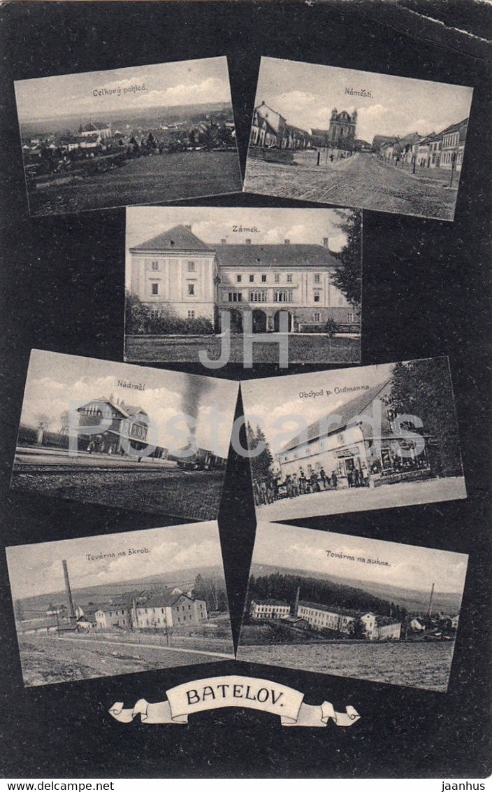 Batelov - old postcard - Czech Republic - used - JH Postcards