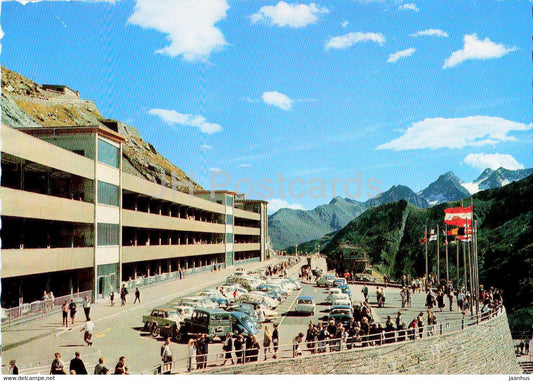 Grossglockner Hochalpenstrasse - Parkplatz Freiwandeck 2368 m mit Grossparkhaus - car - Austria - unused - JH Postcards