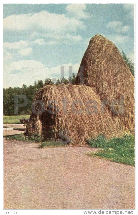 models of the haystack and the shack - Lenin Museum - Razliv - 1968 - Russia USSR - unused - JH Postcards