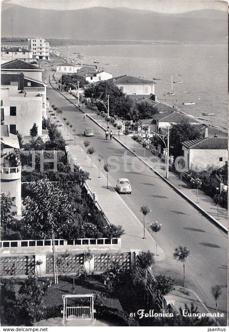 Follonica - Lungomare - The sea-along - 61 - Italy - 1956 - used - JH Postcards