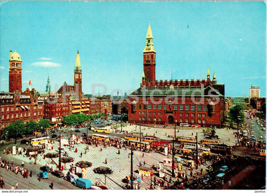 Copenhagen - Kopenhagen - Radhuspladsen - Town Hall Square - 840 - 1971 - Denmark - used - JH Postcards