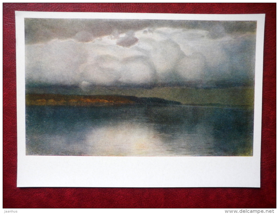 painting by N. Dubovsky , Hushed , 1890 - sea - russian art  - unused - JH Postcards