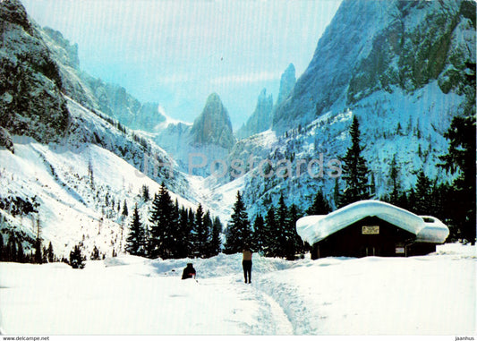 Dolomiti Capanna Fondo Val Fiscalina 1540 m - Talschlusshutte Fischleintal - 1971 - Italy - used - JH Postcards
