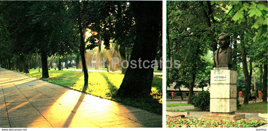Brest - Gogol street - monument to Russian writer Gogol - 1985 - Belarus USSR - unused - JH Postcards