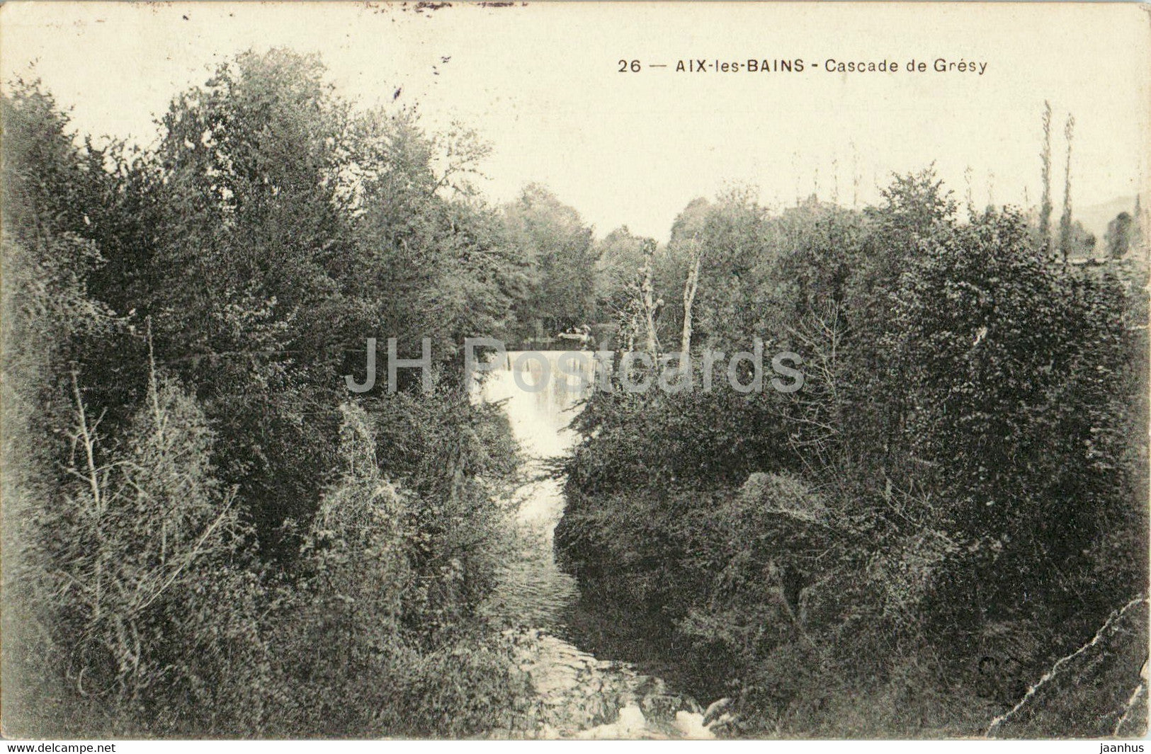 Aix les Bains - Cascade de Gresy - 26 - old postcard - 1905 - France - used - JH Postcards