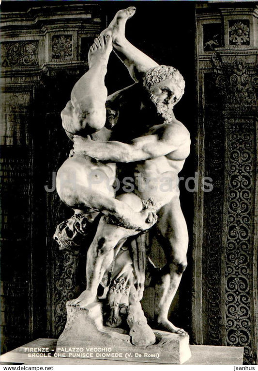 Firenze - Florence - Palazzo Vecchio - Ercole che Punisce Diomede - Hercules Punishing Diomedes - 3 - Italy - unused - JH Postcards