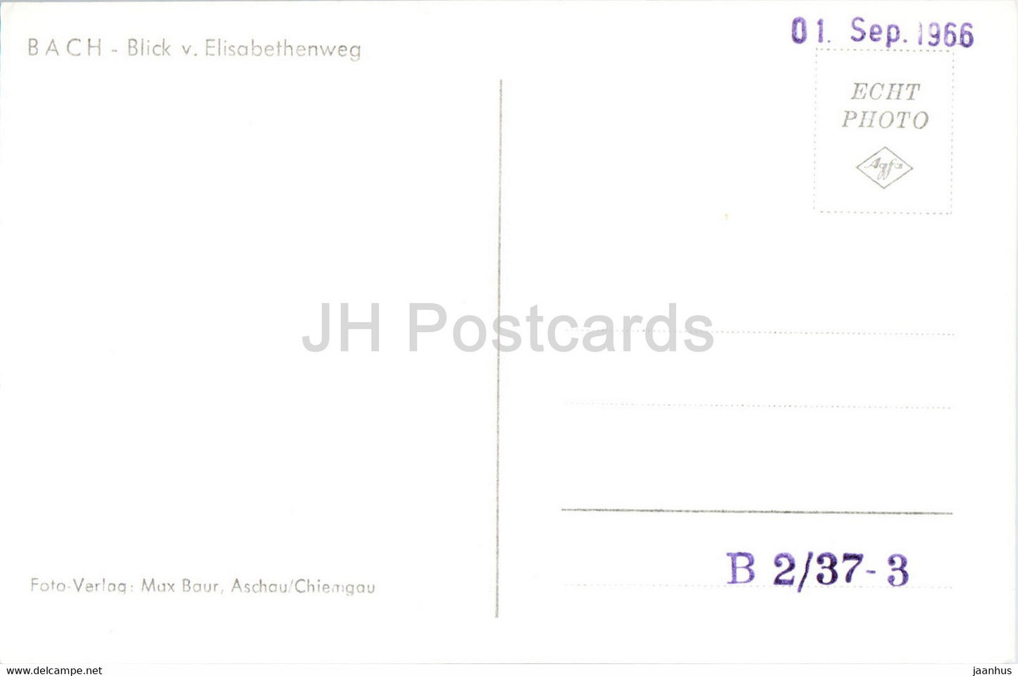 Bach - Blick v Elisabethenweg - Germany - unused