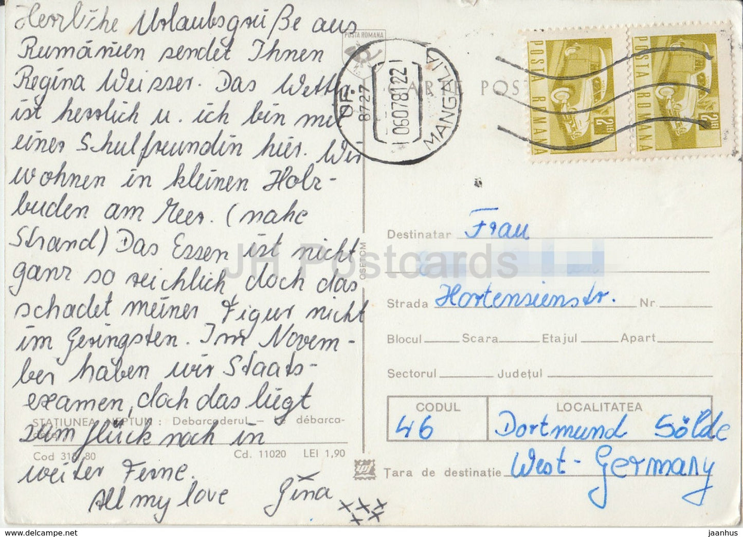 Statiunea Neptun - jetée - 1981 - Roumanie - occasion