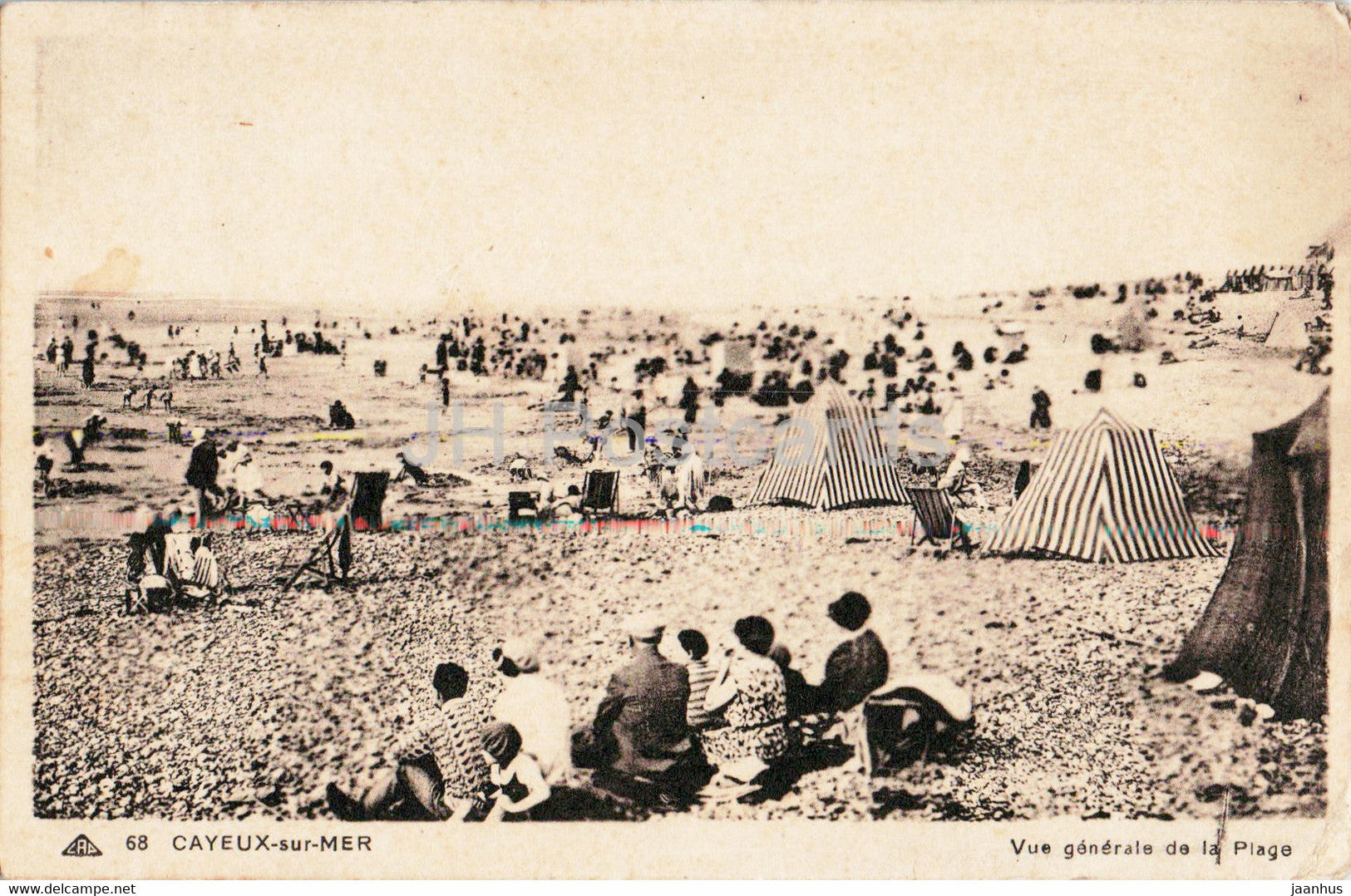 Cayeux sur Mer - Vue Generale de la Plage - 68 - beach - old postcard - 1939 - France - used - JH Postcards