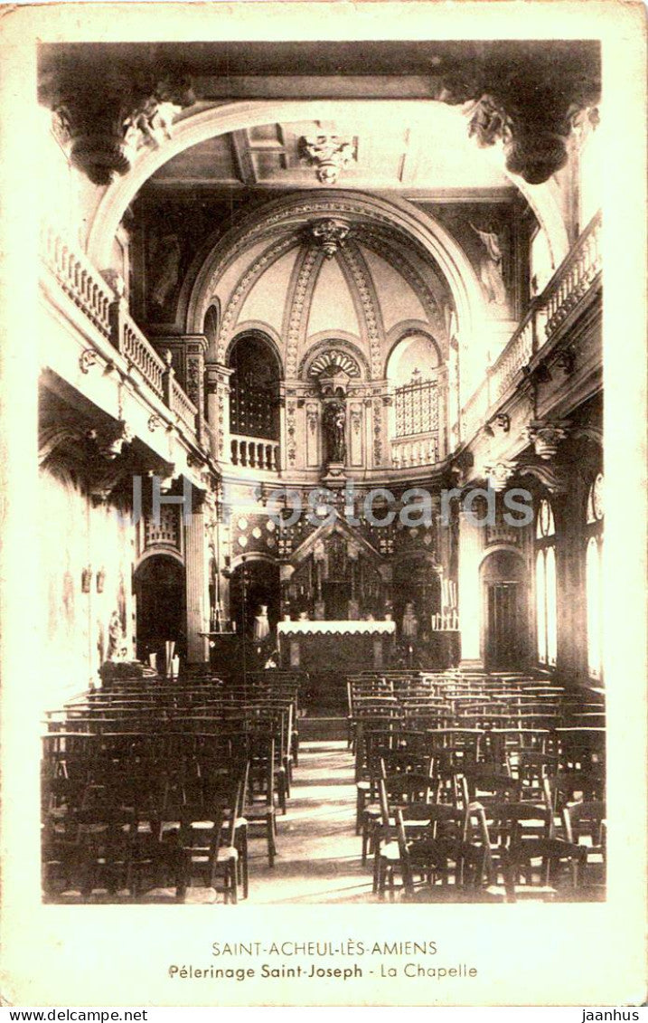 Saint Acheul Amiens - Pelerinage Saint Joseph - La Chapelle - chapel - old postcard - France - used - JH Postcards