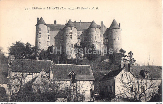 Chateau de Luynes - Cote Ouest - castle - 773 - old postcard - 1920 - France - used - JH Postcards