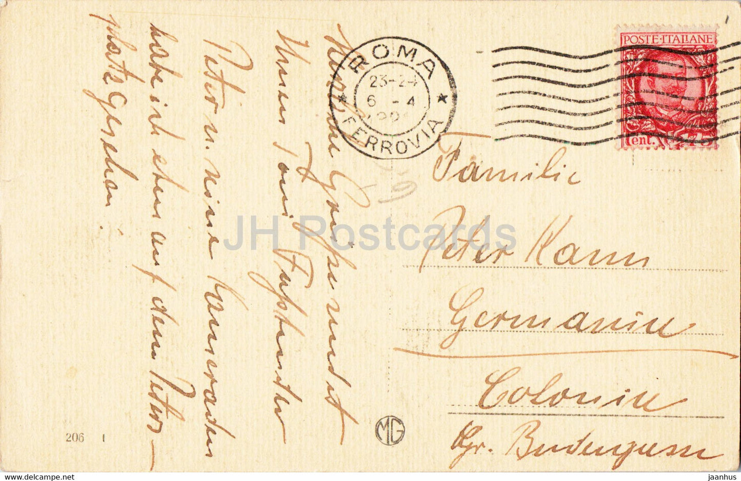 Roma - Rome - Panorama visto dalla Cupola di S Pietro - 206 - carte postale ancienne - Italie - utilisé