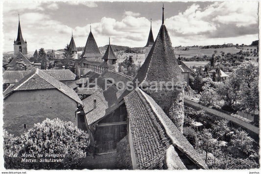 Morat - les Remparts - Murten Schutzwehr - 4749 - Switzerland - old postcard - unused - JH Postcards