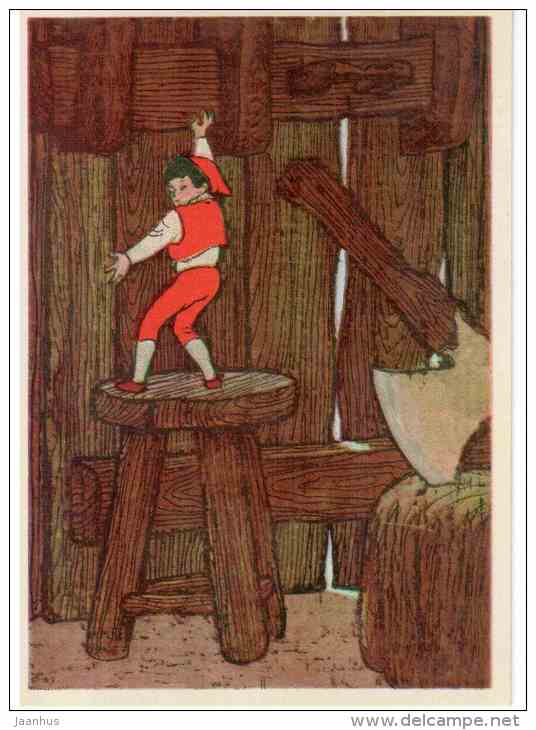 Tom Thumb - axe - Fairy Tale by Charles Perrault - 1976 - Russia USSR - unused - JH Postcards