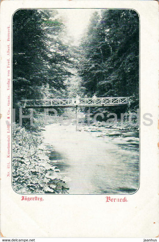 Jagersteg - Berneck - 414 - old postcard - Germany - unused - JH Postcards