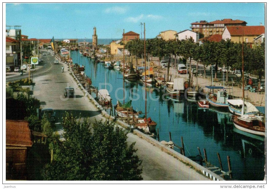 Porto Canale - port canal - Cervia - Emilia-Romagna - 23009 - Italia - Italy - sent from Italy Cervia to Switzerland - JH Postcards